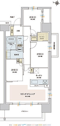 ザ・ライオンズ西九条 間取り J3