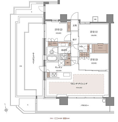 ザ・ライオンズ千林駅前 間取り E【PREMIUM PLAN】