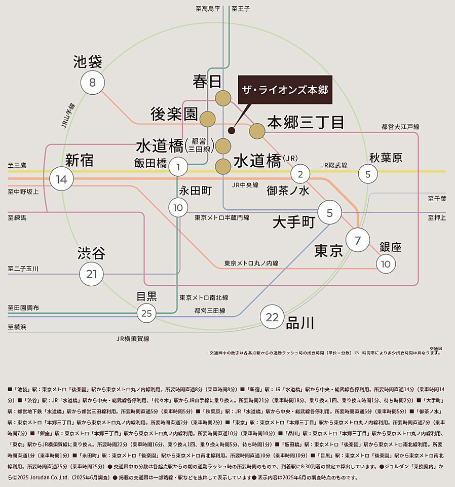 ザ・ライオンズ本郷：交通図
