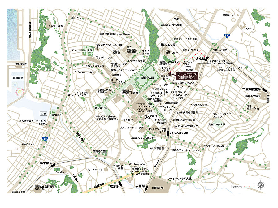 ザ・ライオンズ那覇新都心：案内図