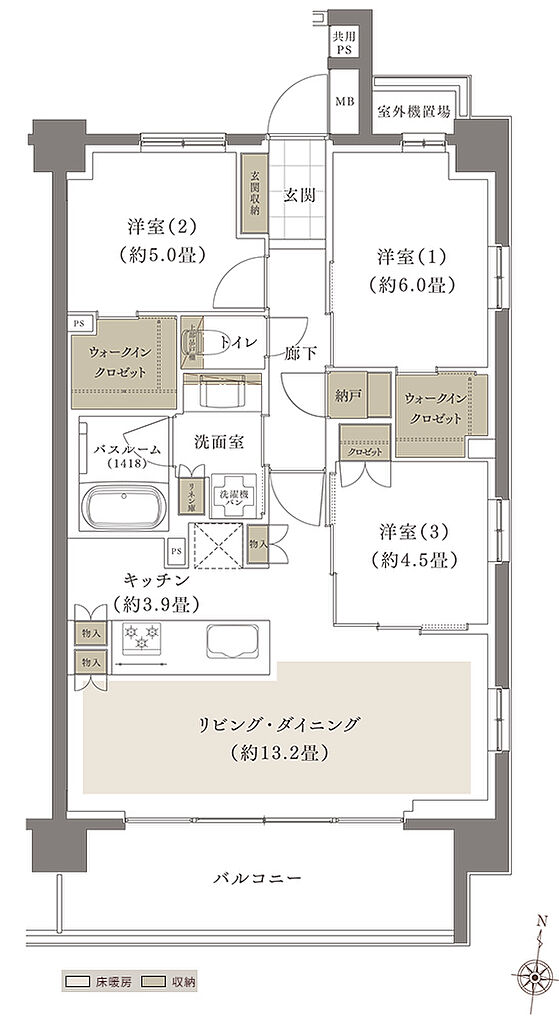 ザ・ライオンズ南浦和 間取り G2
