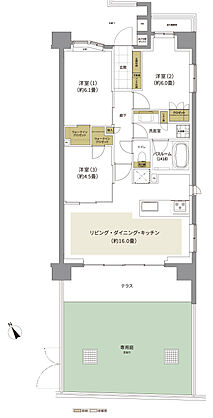 ザ・ライオンズ調布つつじヶ丘 間取り H1