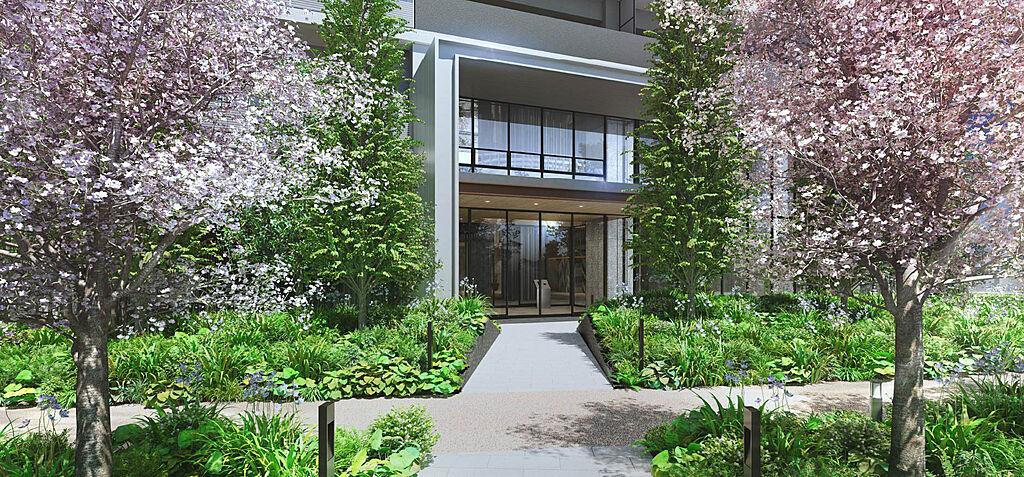 ブランズタワー橋本 エントランスアプローチ完成予想CG