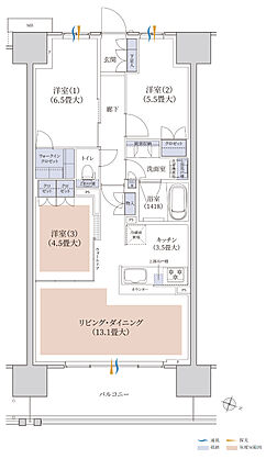 ブランズシティ千葉ニュータウン中央 間取り ED