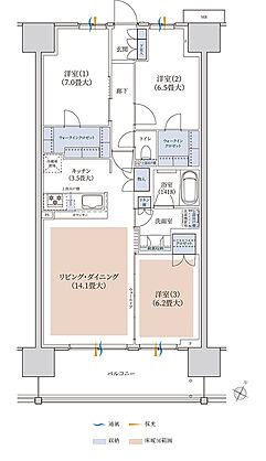 ブランズシティ千葉ニュータウン中央 間取り SBr