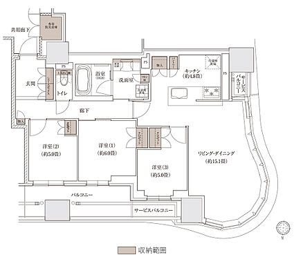 ブランズタワー大阪梅田 間取り G