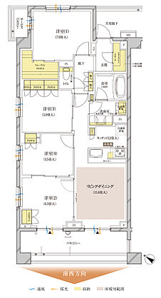 ブランズ中央林間 間取り W-A