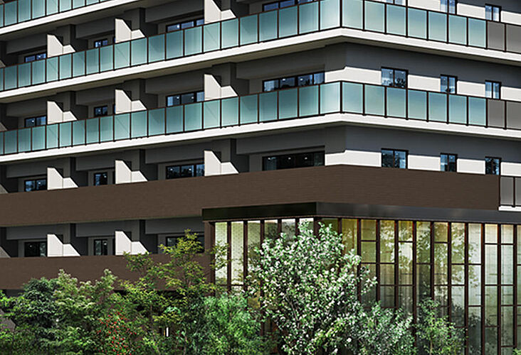 ブランズシティ東岸和田 外観完成予想CG<br />
