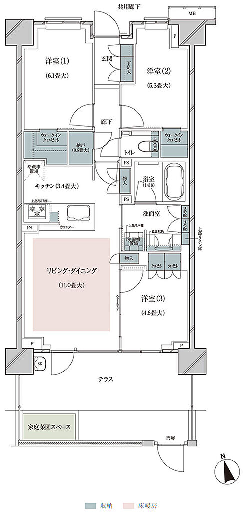 ブランズ津田沼奏の杜二丁目 間取り Cg