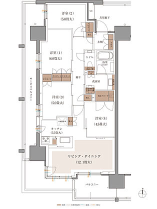 ブランズシティ品川ルネ キャナル 間取り B1