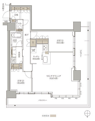 ブランズタワー西宮 間取り A【SELECT PLAN 1】