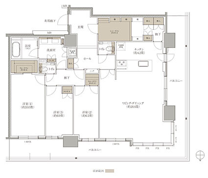 ブランズタワー西宮 間取り PA