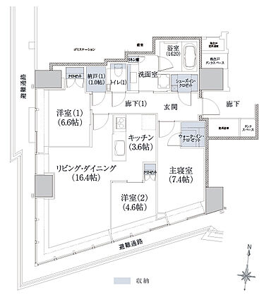 Brillia Tower 堂島 間取り O-88A