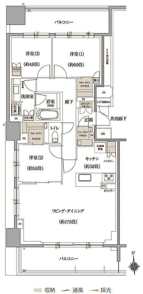 Brillia 神戸旧居留地 間取り 【プレミアム住戸】L