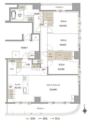 Brillia 神戸旧居留地 間取り N