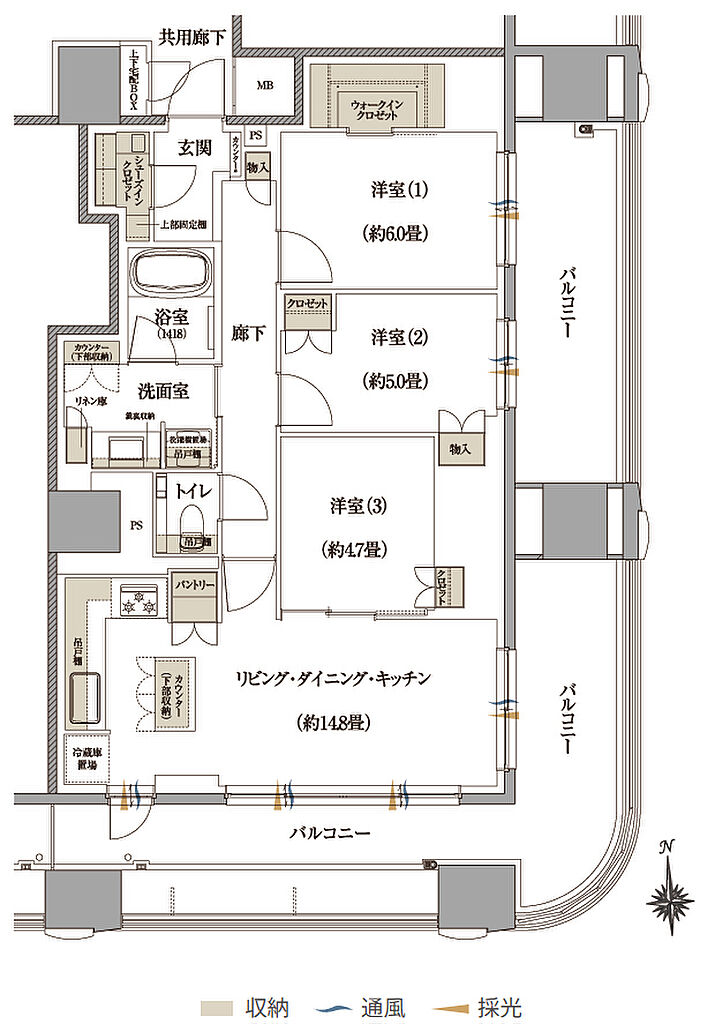 Brillia 神戸旧居留地 間取り G