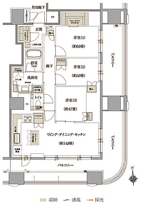 Brillia 神戸旧居留地 間取り G