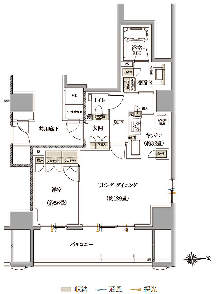 Brillia 神戸旧居留地 間取り H