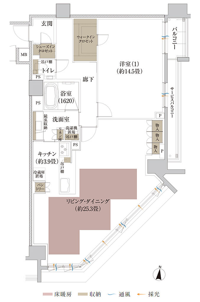 Brillia 京都北山 The Residence 間取り E【セレクトプラン4】