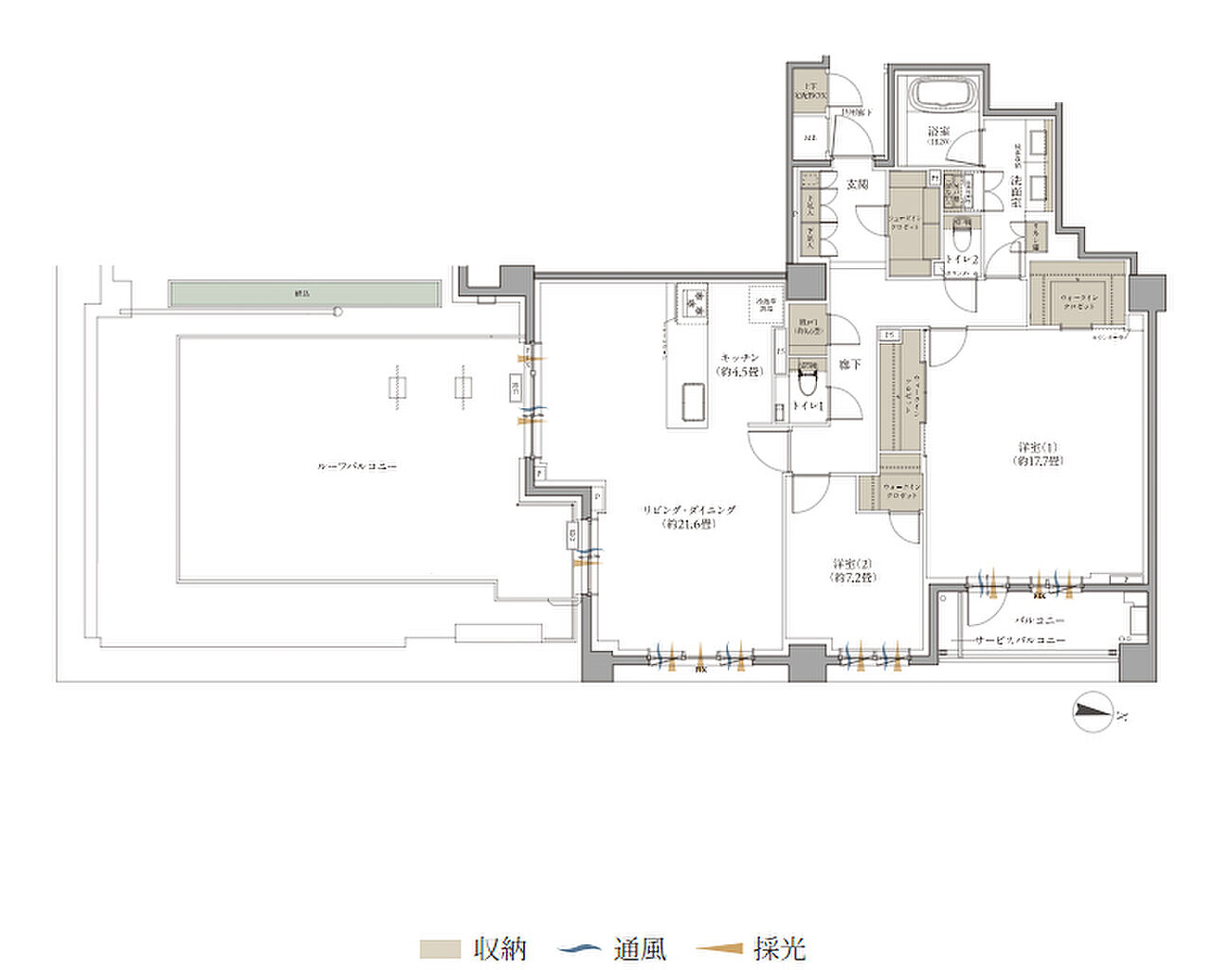 Brillia 夙川松園町 間取り Hr【セレクトプラン2】