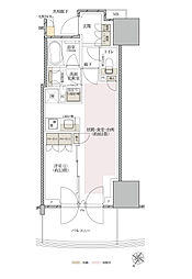 [F] ■洋室（1）に天井高を活かした、高さのある収納をご用意。
■さらに、室内の広がりを演出する、奥行き約1.9mのバルコニーを設定。