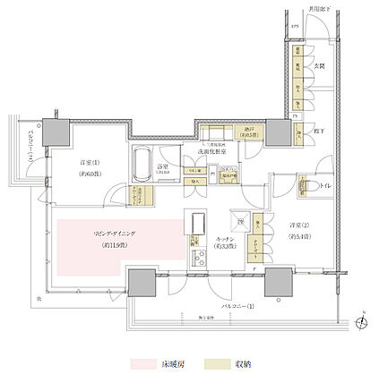 プラウドタワー郡山 ( 第4期 ) 間取り C