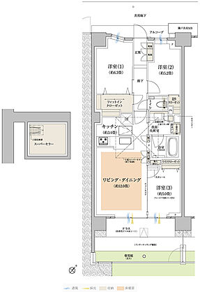 プラウドシティ所沢 ( 第2期 4次 ) 間取り D1t