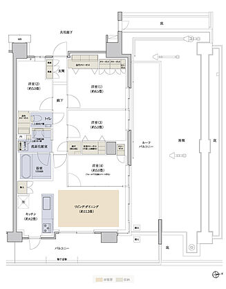 プラウドシティ国立 ( 第2期 3次 ) 間取り E-10r