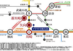 プラウド川崎矢向 ( 第3期 4次 ) アクセス図