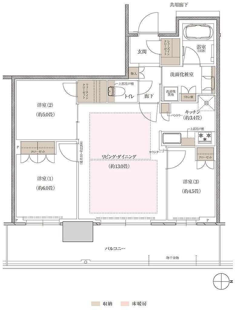 プラウドタワー神戸垂水 間取り 69EA
