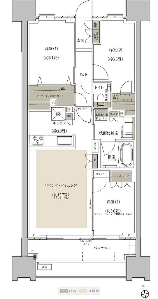 プラウド京王聖蹟桜ヶ丘 ( 第3期 3次 ) 間取り B