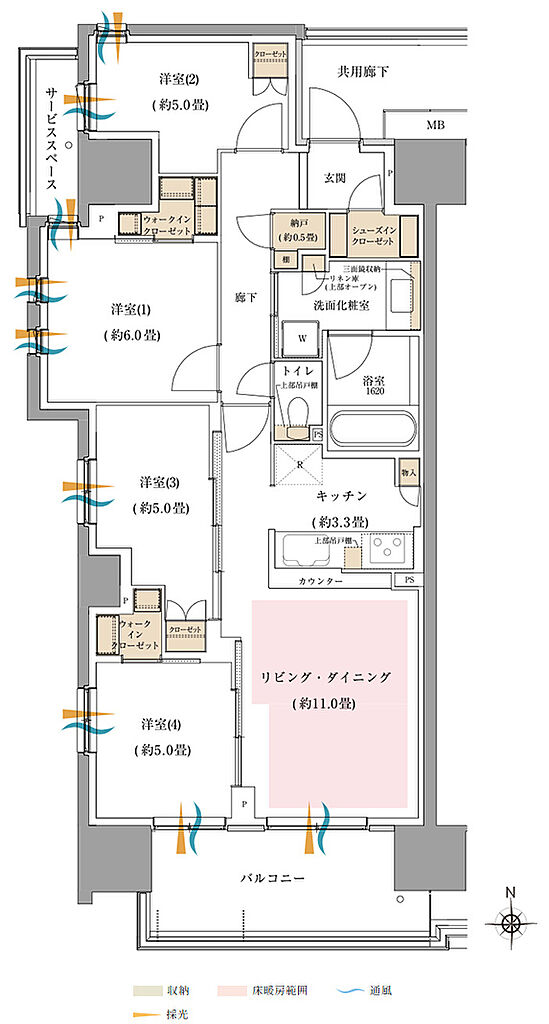 オハナ 東鷲宮フロント ( 第1期 6次 ) 間取り 【ブライトサイト】E