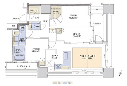 プラウド神戸トアロード ( 最終期 ) 間取り D【MENU PLAN2】