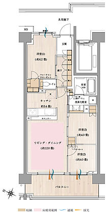 オハナ 松戸ガーデニア 間取り 【CALM SITE】D