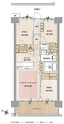 オハナ 松戸ガーデニア 間取り 【CALM SITE】F