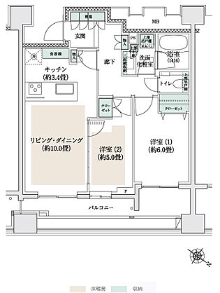 プラウド三鷹 ( 第2期 ) 間取り G