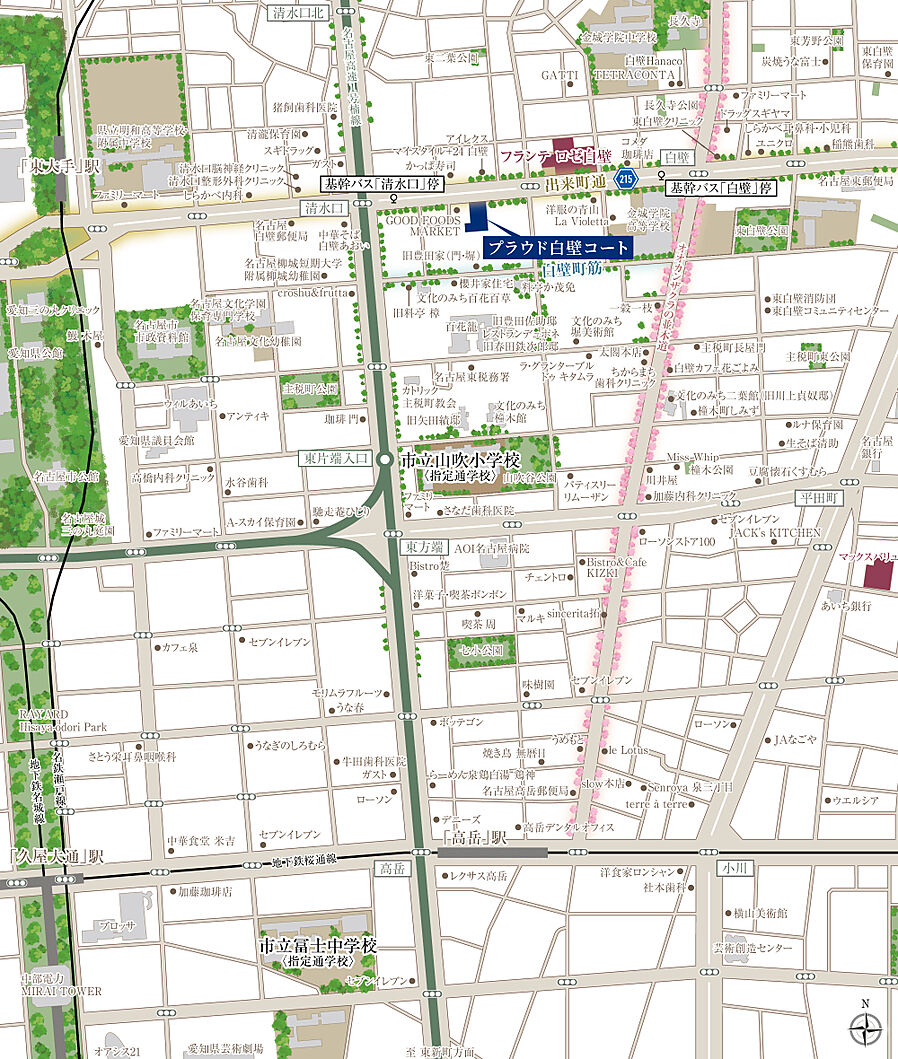 プラウド白壁コート ( 第1期 2次 )：案内図