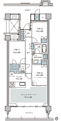プラウド美しが丘ヒルサイド 間取り G