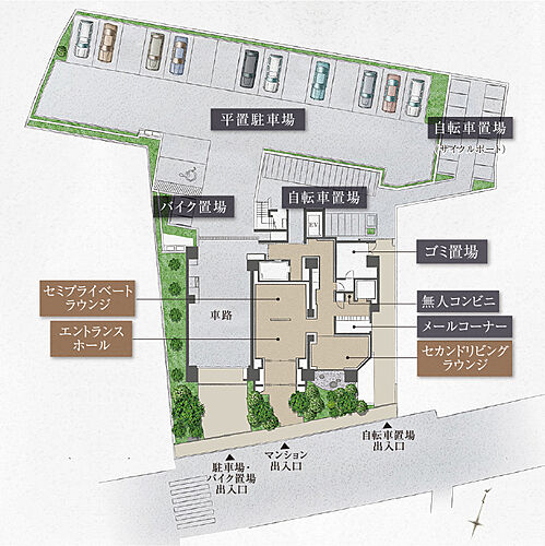 プラウド高津 ( 第1期 ) 敷地配置イラスト