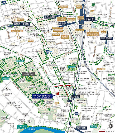 プラウド五橋 ( 第2期 ) 現地案内図