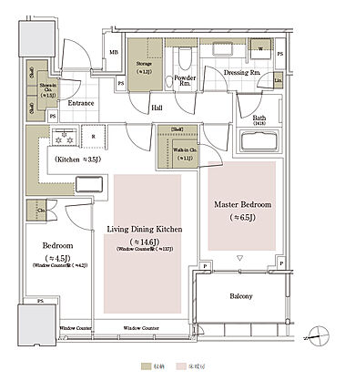 パークコート　ザ・三番町ハウス 間取り 67B