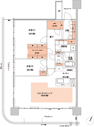 パークホームズ仙台中央 間取り J