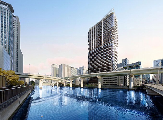 パークタワー大阪堂島浜 外観完成予想CG