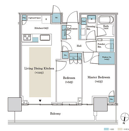 パークタワー大阪堂島浜 間取り S-60Bn