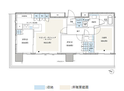パークシティ小岩　ザ　タワー 間取り 69NW