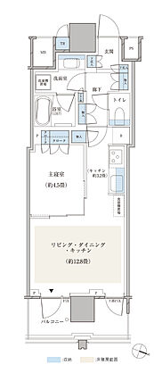 パークシティ小岩　ザ　タワー 間取り 43E
