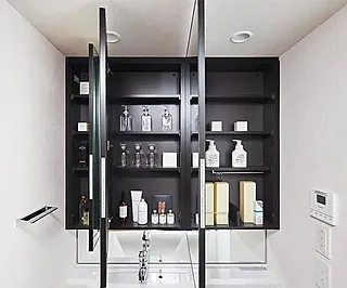 リーフシティ市川　ザ・タワー 三面鏡裏収納