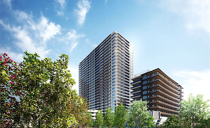 リーフシティ市川　ザ・タワー 外観完成予想CG