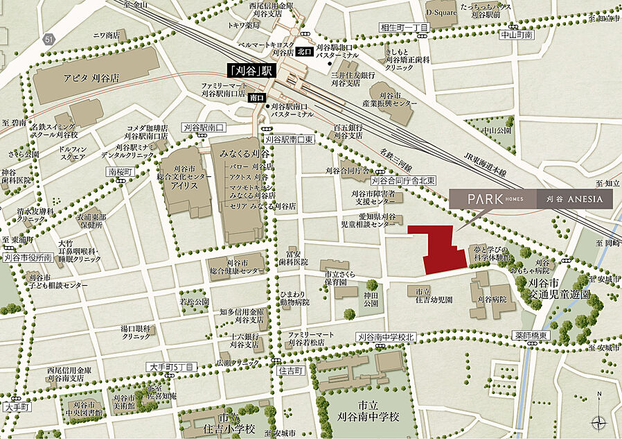 パークホームズ刈谷アネシア：案内図