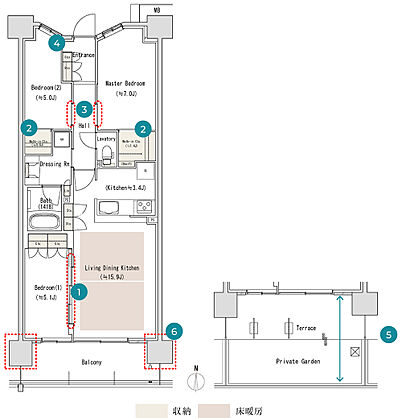 パークホームズＬａＬａ名古屋みなとアクルス　シーズンズ 間取り S1-73H1g